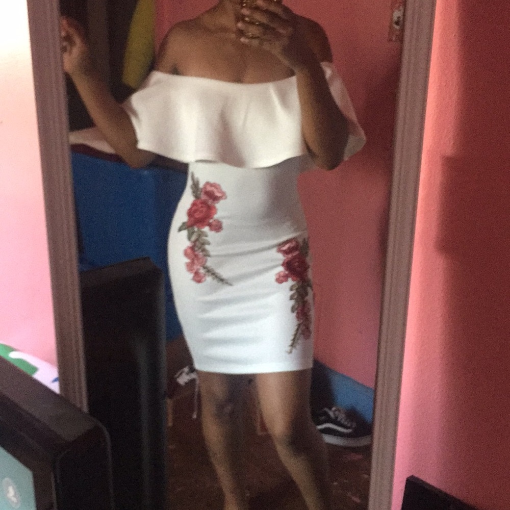 White embroidered dress